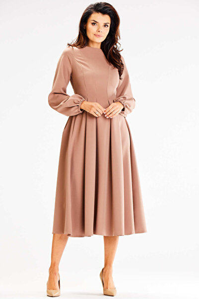 Awama Rochie dama awama, Poliester, A595 - Cappuccino -, M INTL