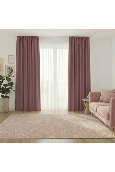 ArasyaHome Draperie de Textura Groasa YEMEN 80% Blackout Roz-Lila