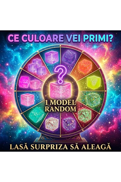 victiny Jucărie Squishy Cub de Gheață, cu Sclipici Multicolor, Asortat Aleato...