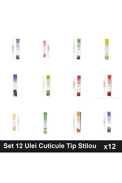 global fashion Set 12 Ulei Cuticule Tip Stilou - Lavandă, Piersică, Aloe Vera...