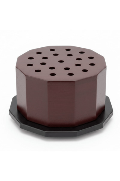 AKDC Luxury Brown Wooden Octagonal Incense Burner | Bakhoor & Oud Holder | 6×...