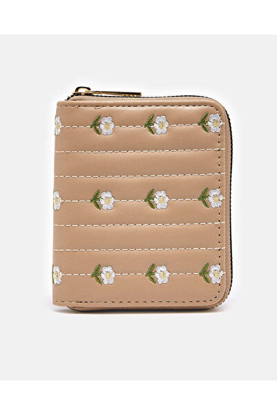 REDTAG Women Beige Floral Quilted Purse
