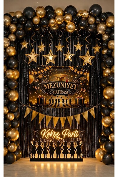 Kokoş Parti Mezuniyet Temalı Lüx Süsleme Seti ● Mezun Oldum Konsepti ● Mezuni...