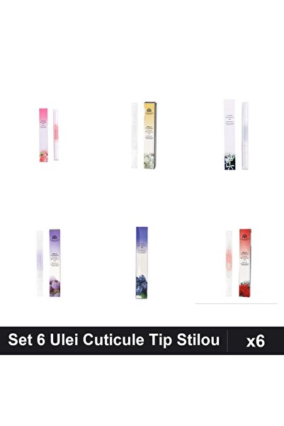 NAİLS Set 6 Ulei Cuticule Tip Stilou - Peach, Jasmin, Osmanthus, Afine, Blueb...