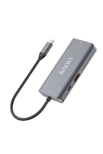 Vidvie HUB 6-in-1 Docking Station with 3 USB HDMI Type C & Ethernet Model HSB01