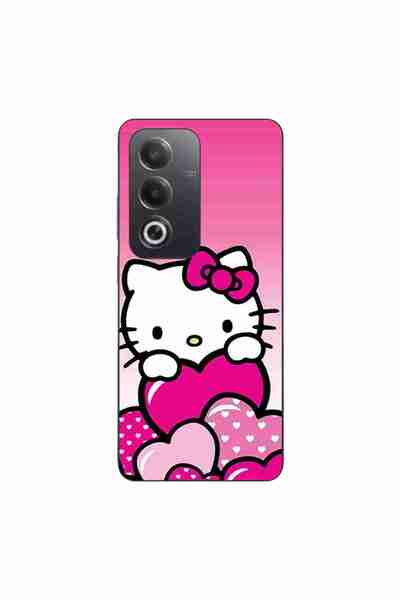 OEM Θήκη συμβατή με Oppo A80 Σιλικόνης Gel TPU Μοντέλο Hello Kitty Ροζ Καρδιές