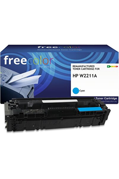 Freecolor Toner HP W2211A cyan cu cip, compatibil pentru 1250 pagini