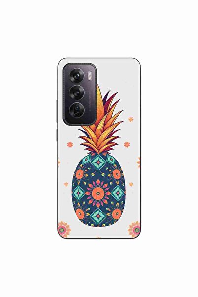 OEM Husa compatibila cu Oppo Reno12 Pro Silicon Gel Tpu Model Floral Pineapple