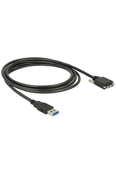 DELOCK Cablu USB 3.0 A la Micro-B, 3.00m, cu șurub