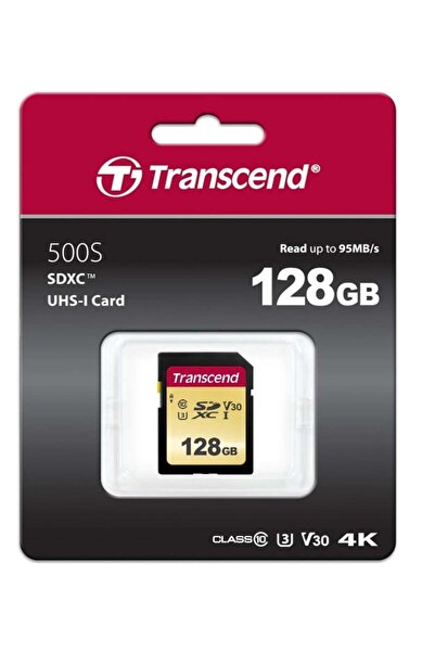 Transcend SDXC 500S 128GB Clasa 10 UHS-I U3 V30