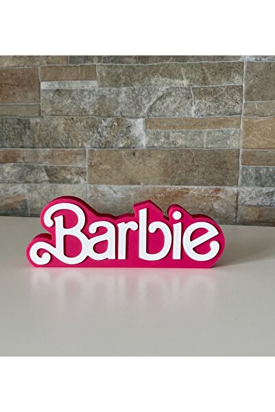 BNB ART Barbie Logosu 3D Masaüstü ve Duvar Dekoru Kız Çocuk Odası Süsü