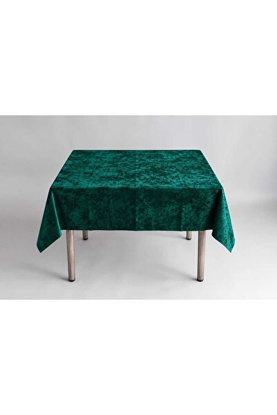 çeyizköşesi Okey/Kart Game Tablecloth Velvet 140X140 Green