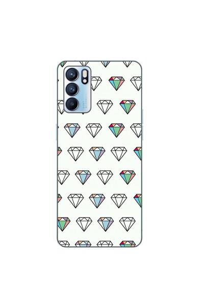 OEM Husa compatibila cu Oppo Reno6 5G Silicon Gel Tpu Model Diamonds Pattern ...