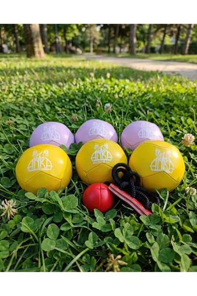 özgün anka Deri Bocce Top Seti – 6’lı Renkli Profesyonel Bocce Oyunu