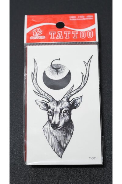 Zuum Accessories Geyik Model Küçük Boy , Minimal Geçici Dövme ,Tattoo