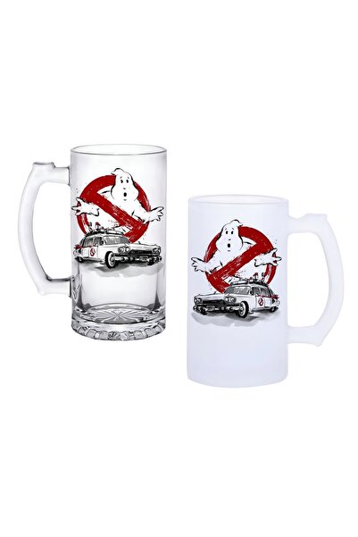 Ghostbastır Ghostbusters Beer Glass with Handle, Frosted or Clear Options 0100