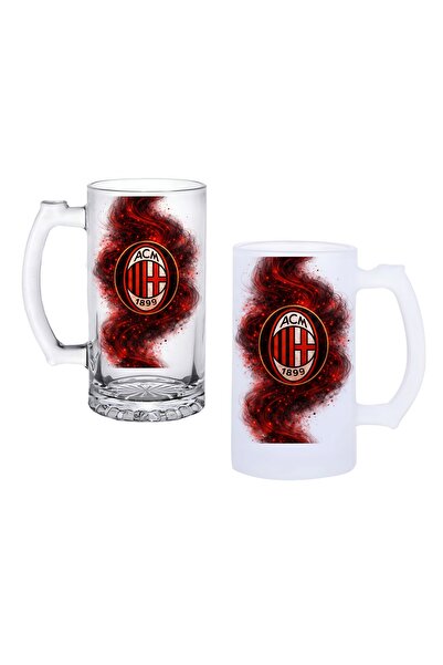 Ghostbastır Milan Beer Glass with Handle, Frosted or Transparent Options 0162