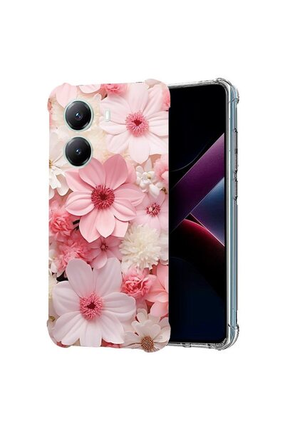 bestcase ¬Æ Husa compatibila Poco X7 Pro 5G, Anti Shock 1.5MM, Pink And White...