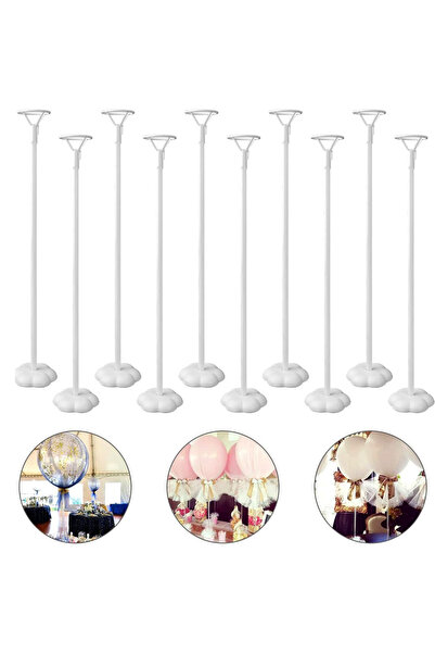 Choice Other 10pc 10 sets of balloon stick brackets with bases for decorating...