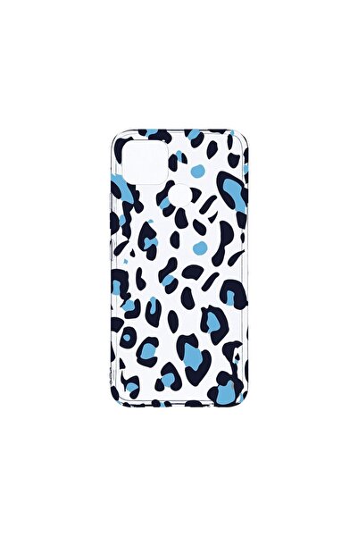 bestcase Διαφανής Θήκη Σιλικόνης 2MM, Συμβατή με Realme 7i, Μπλε Σχέδιο Λεοπά...