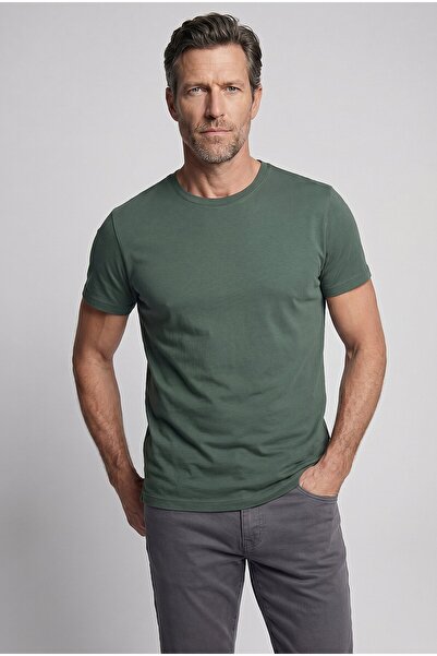 Bisse Yeşil Studio Crew Neck T-Shirt