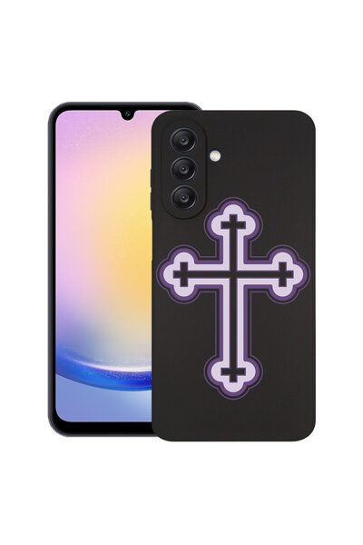 bestcase Husă pentru Realme 14x 5G, Purple Cross, Silicon subțire de 0.8MM, A...