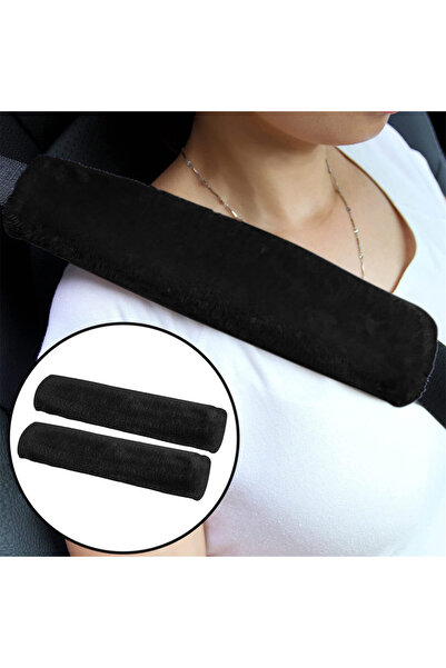 Choice One Size Black 2pcs Universal Car Seat Belt Cover Adjustable Plush Car...