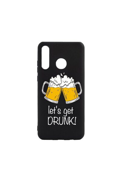 bestcase Husa Silicon Compatibila Cu Huawei P30 Lite, Lets Get Drunk, reziste...