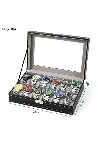 Choice1 Black 12 solts Newly Upgraded Classic Watch Storage Box,Practical,Exq...