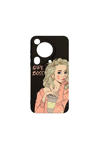 bestcase Премиум силиконов калъф, съвместим с Huawei Pura 70 Ultra, Girl Boss...
