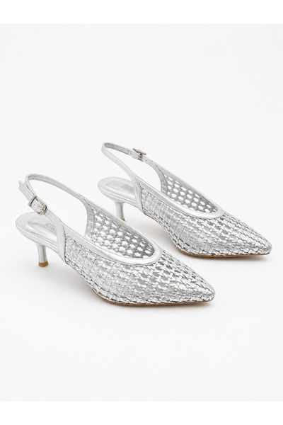 KARVENSHOES Knitted Stiletto Silver Color 72