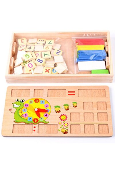 Jasper Mall Wooden Multi- Learning Box 32*19*4cm with Counting Sticks Arithme...