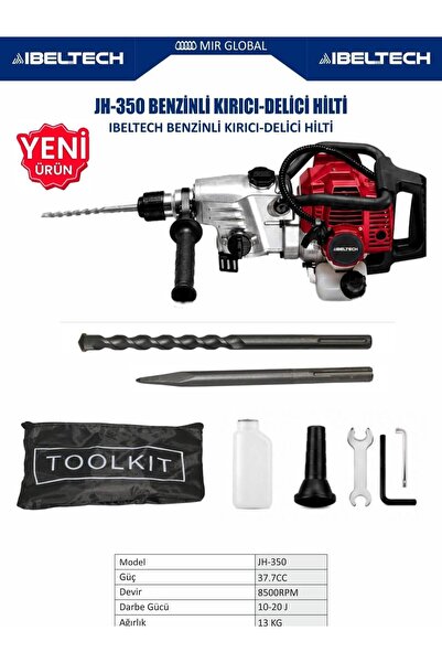 İBELTECH JH-350 Benzinli Kırıcı-Delici Hilti