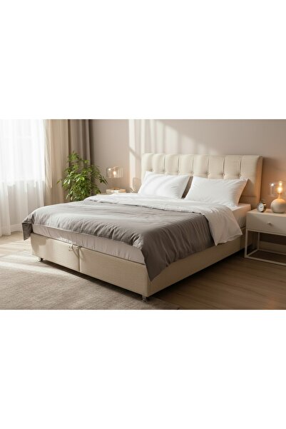 Vivense VERA BAZA VE BAŞLIK SETİ, KREM, 160X200