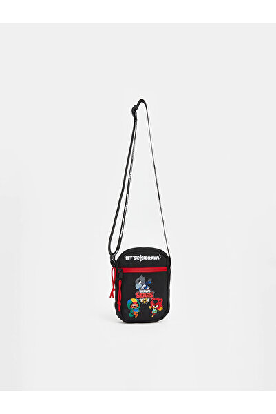 LC Waikiki ACCESORII LCW Geantă neagră tip crossbody pentru băieți, cu imprim...