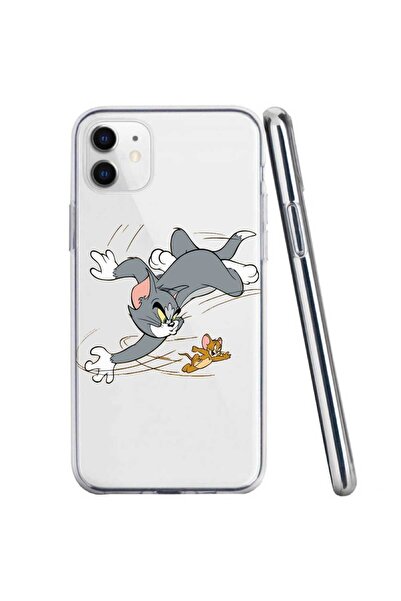 OEM Husa compatibila cu Apple iPhone 11 Silicon Transparenta Model Tom And Je...