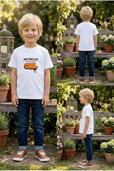 meyastore Boy's T-Shirt with Graffiti Print