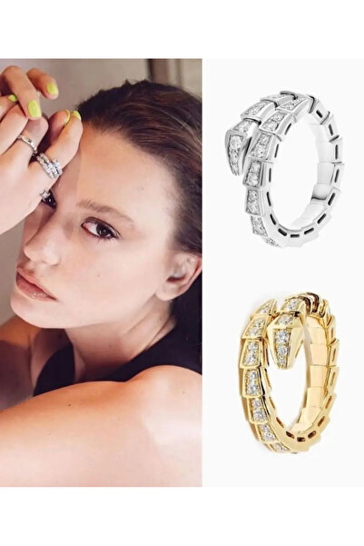 MK VIP Serenay Sarıkaya Işıltısı – Zirkon Serpenti Yüzük Silver