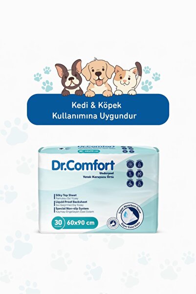 Dr.Comfort 60x90 Hijyenik Tuvalet Eğitim Pedi 30'lu 1 Paket 30 Adet