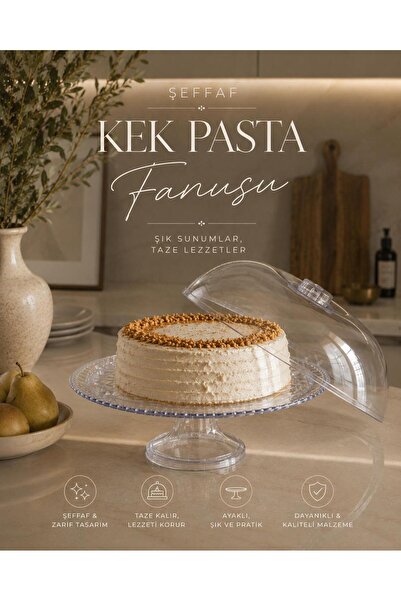 Okyanus Home Mica Crystal Look Cake Stand - Cake Pan 29 cm