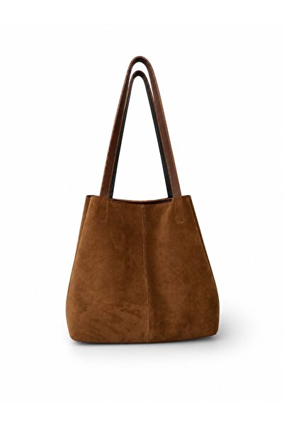 PaminBags Aksesuar Gerçek Süet Deri Dikişli Salaş Çanta PMN0089