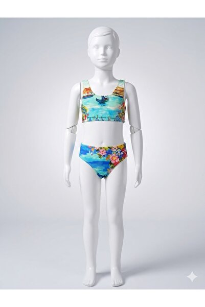 Estiva Sea Patterned Bustier Bikini Set