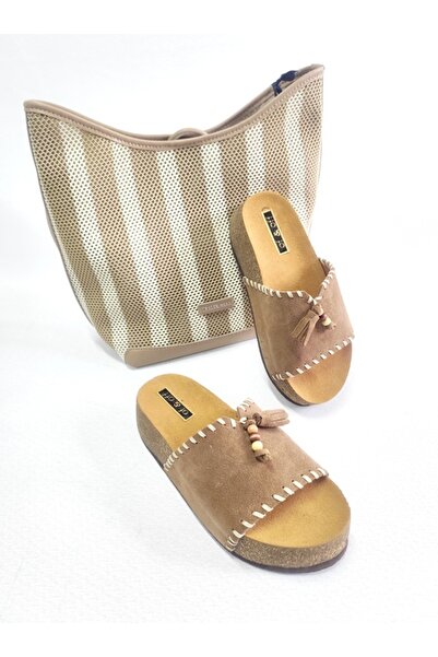Of&Off Women's Genuine Leather Slippers