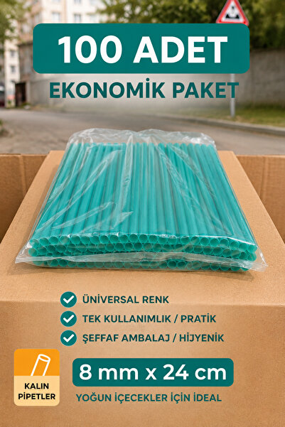 ardin Renkli Kalın Frozen Pipet 8mm 24cm