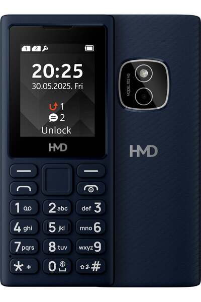 Hmd هاتف 102 4G ثنائي الشريحة مع تطبيقات سحابية، كاميرا خلفية، فلاش LED، شحن ...