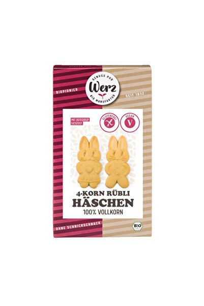 Werz Vegan Organic Gluten-Free Bunny Biscuits 125 g
