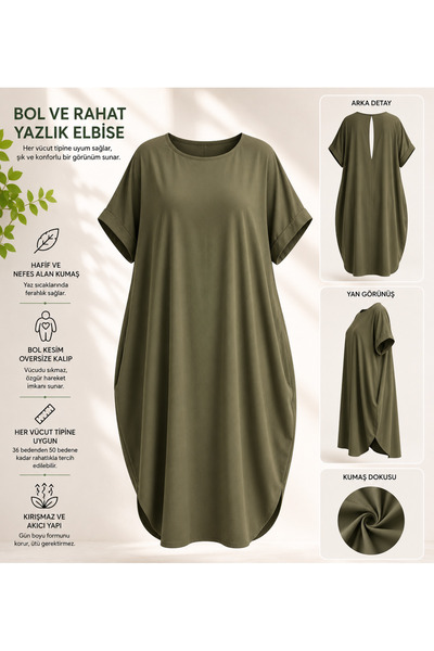 irina varol Kadın Oversize Salaş Yazlık Elbise