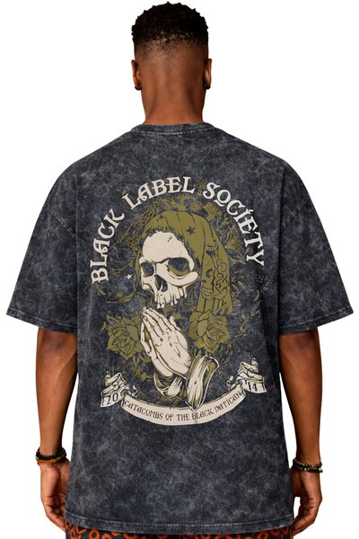 SEVBANO Black Label Society Rock Metal Music Band Back Printed Unisex Oversiz...