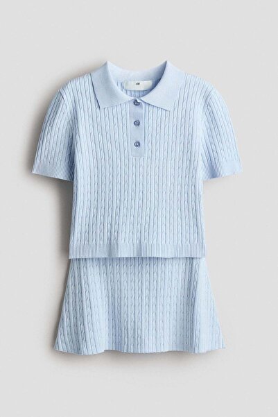 H&M طقم كابل محبوك مكون من قطعتين