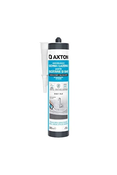 Axton acetic sealant, for bathroom and kitchen, white, 280 ml